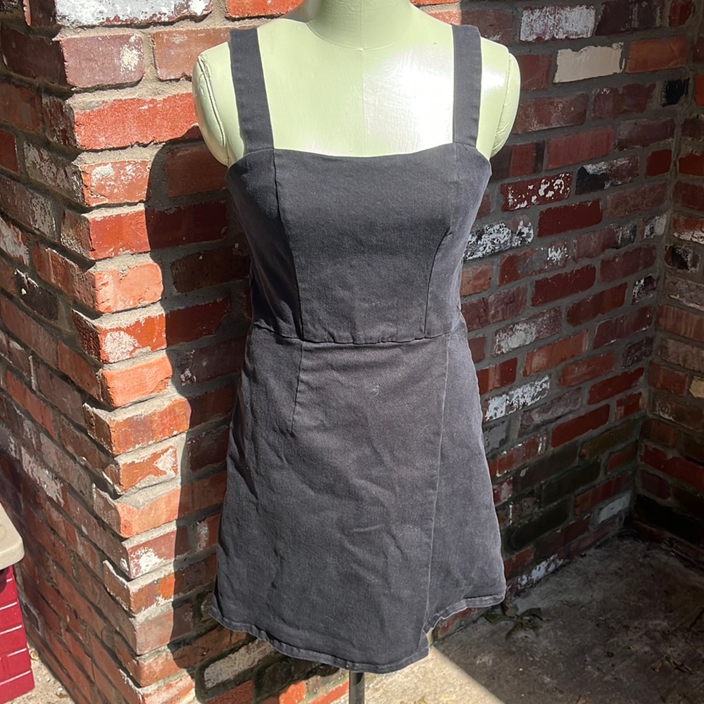 Coper Key Black Denim Dress, Size small